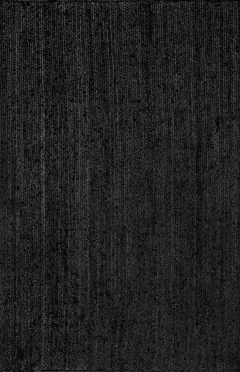 nuLOOM 2x3 Rigo Jute Hand Woven Area Rug, Black, Solid Farmhouse Design, Natural Fiber, For Bedroom, Living Room, Dining Room, Hallway, Office, Kitchen, Entryway - Image 2